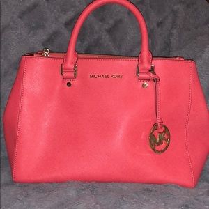 Watermelon Michael Kors Medium Sutton Purse